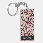 Porte-clés Empreinte de léopard, Spots, Leopard Rose, Votre N (Devant gauche)