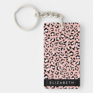 Porte-clés Empreinte de léopard, Spots, Leopard Rose, Votre N