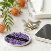 Porte-clés Empreinte de léopard, Spots, Leopard Violet, Votre (Côté)