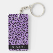 Porte-clés Empreinte de léopard, Spots, Leopard Violet, Votre (Dos)