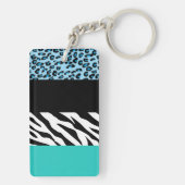 Porte-clés Empreinte de léopard, Zebra Print, Poster de anima (Dos)