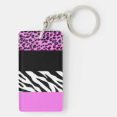 Porte-clés Empreinte de léopard, Zebra Print, Poster de anima (Dos)