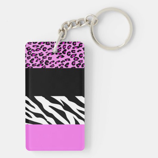 Porte-clés Empreinte de léopard, Zebra Print, Poster de anima (Dos)