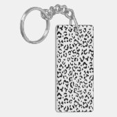 Porte-clés Empreinte de léopard, Zones Léopard, Noir Et Blanc (Devant gauche)