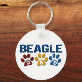 PORTE-CLÉS EMPREINTE DE PATTE DAD BEAGLE (Recto)