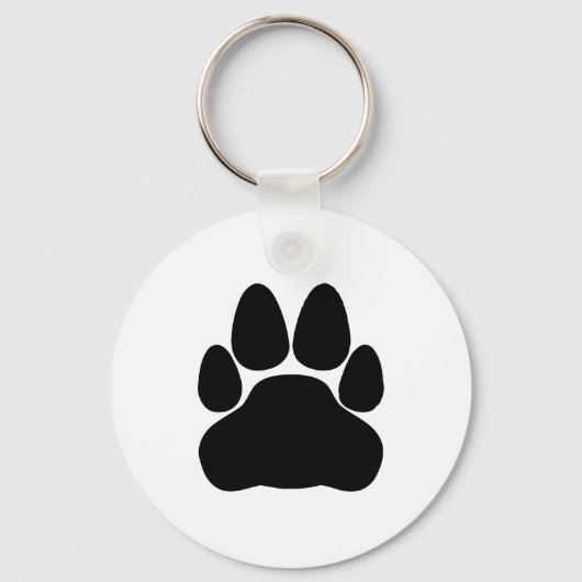 Porte-clés Empreinte de patte de chat noir (Recto)