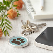 Porte-clés Empreinte de patte de chien (Côté)