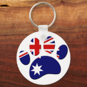 Porte-clés Empreinte de patte du Drapeau australien (Verso)