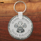 Porte-clés Empreinte de patte Faux Diamond (Recto)