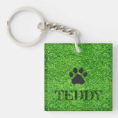 Porte-clés Empreinte de patte NOM DE L'ANIMAL Chien D'Âge Cha (Devant)
