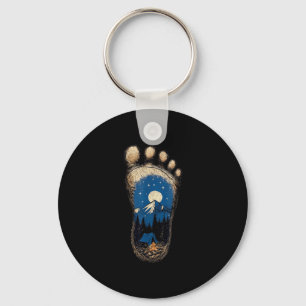 Porte-clés Empreinte de pied de Bigfoot camping montagne sasq