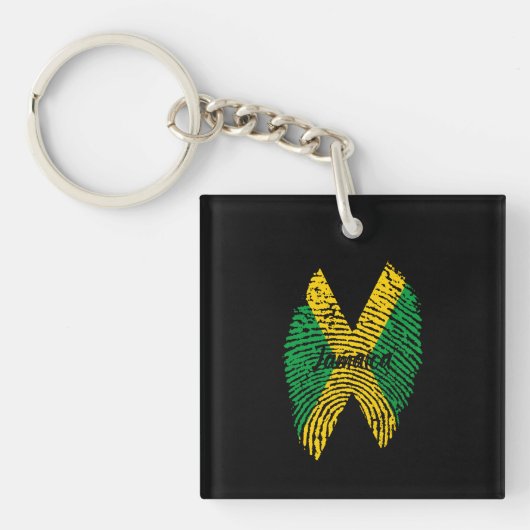 Porte-clés Empreinte digitale jamaïcaine (Devant)