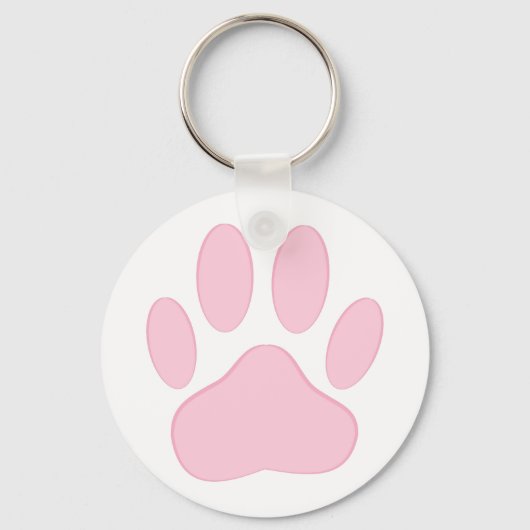 Porte-clés Empreinte rose Chien (Recto)