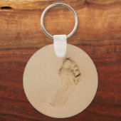 Porte-clés Empreinte sur la plage (Recto)