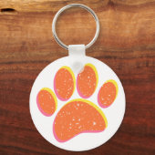 Porte-clés Empreinte vintage de chien gris (Verso)