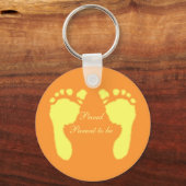 Porte-clés Empreintes bébé (Jaune) (Recto)