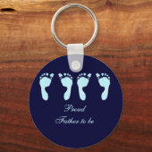 Porte-clés Empreintes bébé (Jumeaux garçon) (Recto)