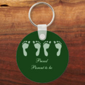 Porte-clés Empreintes bébé (Jumeaux verts) (Recto)