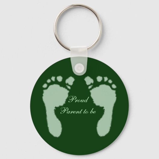 Porte-clés Empreintes bébé (vert) (Recto)