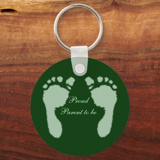 Porte-clés Empreintes bébé (vert) (Recto)