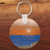 Porte-clés Empreintes dans le poème du sable (Recto)