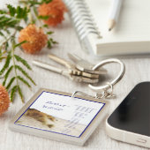 Porte-clés empreintes dans le sable (Devant Droit)