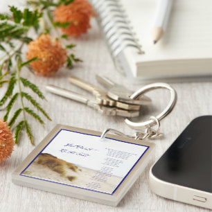 Porte-clés empreintes dans le sable