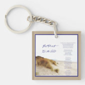 Porte-clés empreintes dans le sable (Devant)