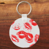 Porte-clés Empreintes de lèvres rouges (Recto)