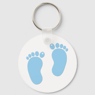 Porte-clés Empreintes de pas de bébé. C'est un garçon