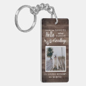 Porte-clés Empreintes de pattes rustiques Personnalisé Pet Ph (Devant gauche)