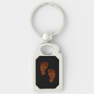 Porte-clés Empreintes de pied bébé