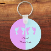 Porte-clés Empreintes pour bébés (Jumeaux filles/garçons) (Recto)