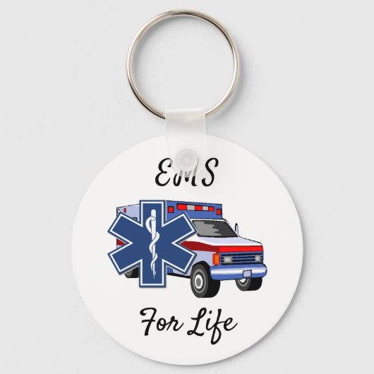 Porte-clés EMS Ambulance For Life (Recto)