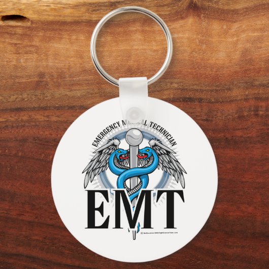 Porte-clés EMT Caduceus Blue (Recto)