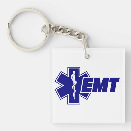 Porte-clés Emt Star of Life, pompier ems Cadeau (Devant)