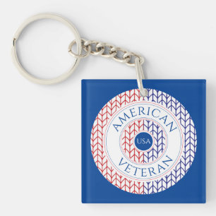 PORTE-CLÉS EN ACIÉRIQUE AMÉRICAIN / Bleu