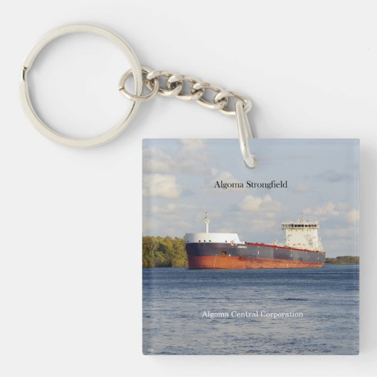 Porte-clés en acrylique Algoma Strongfield (Devant)