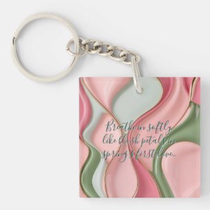 Porte-clés en acrylique au motif graphique abstrai