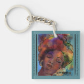 Porte-clés en acrylique "Autonomiser les femmes" A (Devant)