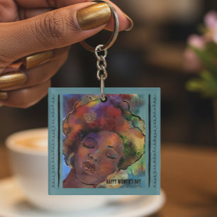 Porte-clés en acrylique "Autonomiser les femmes" A