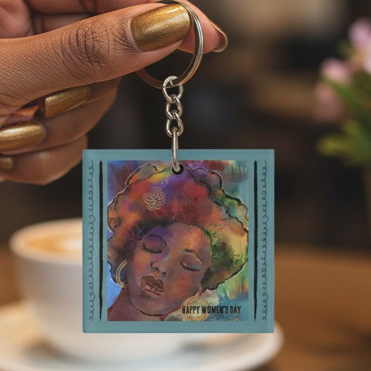Porte-clés en acrylique "Autonomiser les femmes" A