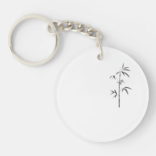 Porte-clés en acrylique Bamboo Japonais Minimal