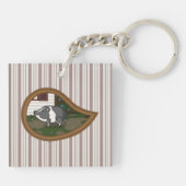 Porte-clés en acrylique Basil le Cochon (Dos)