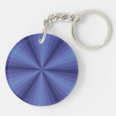 Porte-clés en acrylique bleu illusion d'optique (Dos)