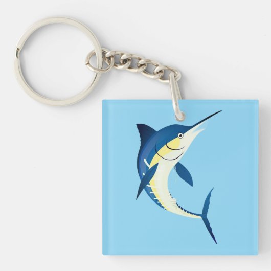 Porte-clés en acrylique Blue Marlin (Devant)
