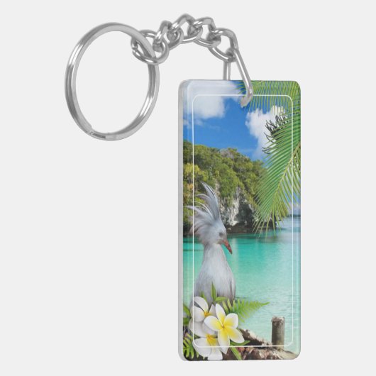 Porte-clés en acrylique CAGOU ( Cagou-Style) (Devant gauche)