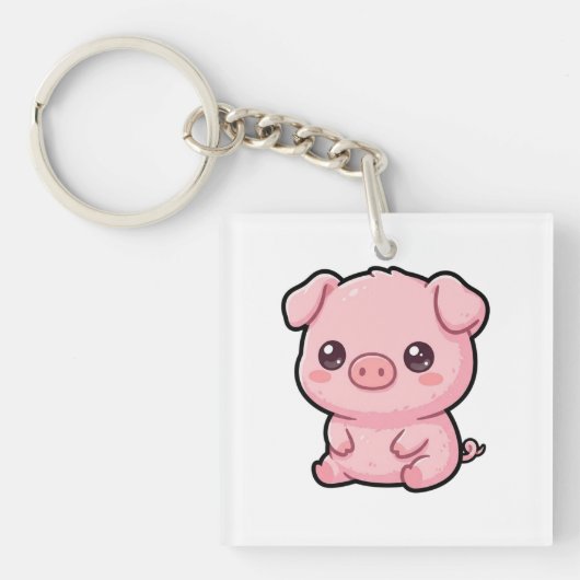Porte-clés en acrylique Cochonnet Mignon (Devant)