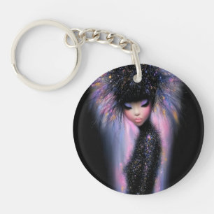 Porte-clés en acrylique Cosmic Diva Stellar Glow