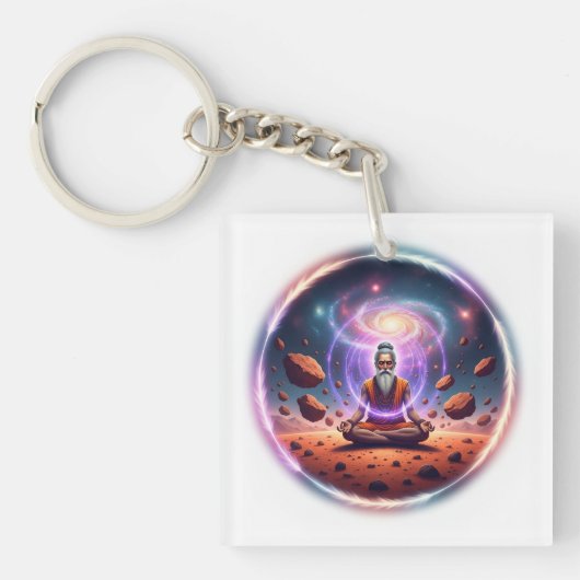 Porte-clés en acrylique Cosmic Meditator (Devant)